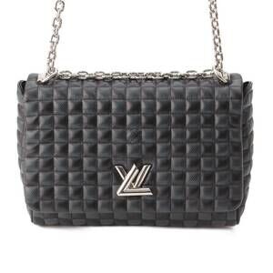 Louis Vuitton Damier Quilt Twist Nicolas Ghesquire Chain Shoulder Bag Black